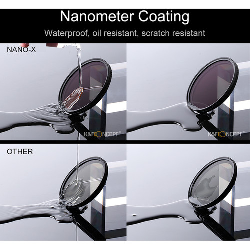 K&F Concept 58mm VND ND2-ND32 (1-5 Stop) Variable ND Filter NO X Spot Nanotec Ultra-Slim Weather-Sealed KF01.1449V1 - 7